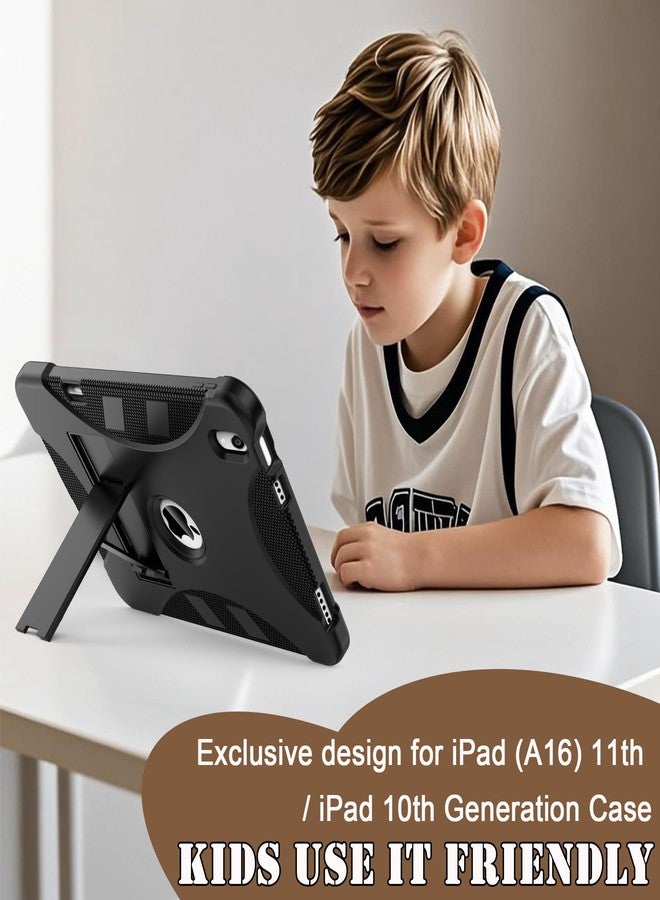 Rantice Case for iPad (A16) 11th Generation 11 Inch 2025 / iPad 10th Generation 10.9 Inch 2022, Heavy Duty Military Grade Shockproof Protective Case with Kickstand & Pencil Holder, Black - Image 5