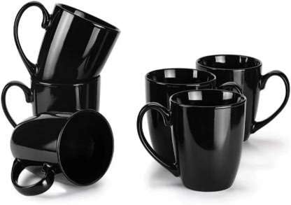 LVOOK Tea Coffee Cup | Tea Cup Set of 6 Pcs | Perfect for Every Occasion (Black Tea Cup 200ml) - Image 2