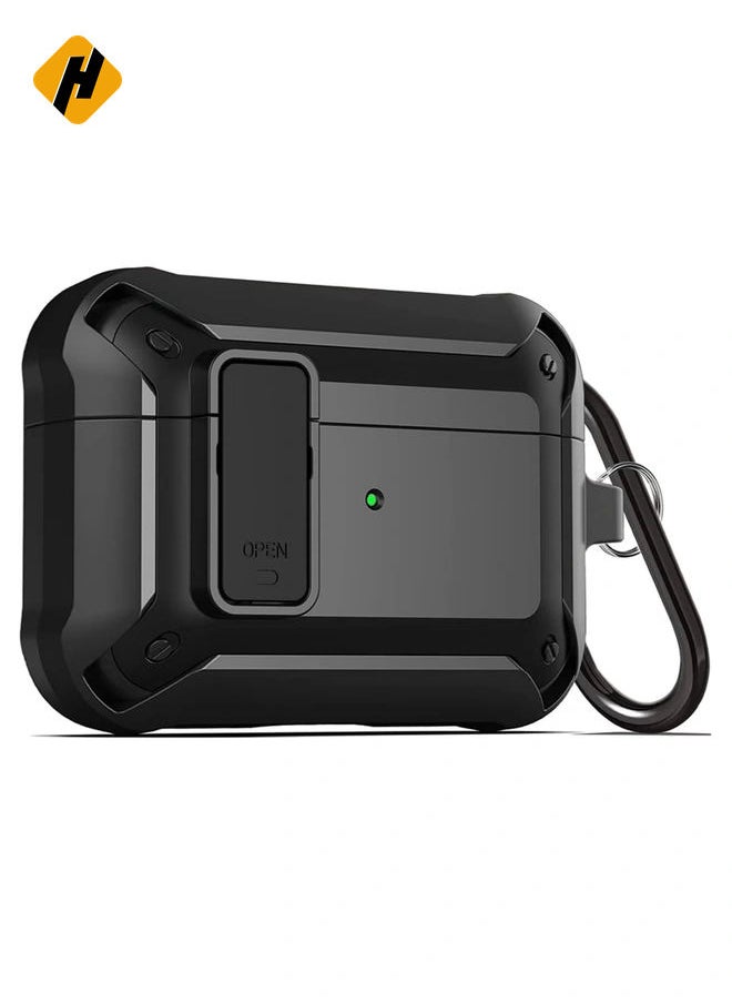 HuHa - Upgraded [Secure Lock] Armor Airpod Pro Case, Fibuntun Shockproof AirPods Pro Cover Cool iPod Pro Case Designed for Apple Air Pod Wireless Pro Cases for Men Women - Image 1