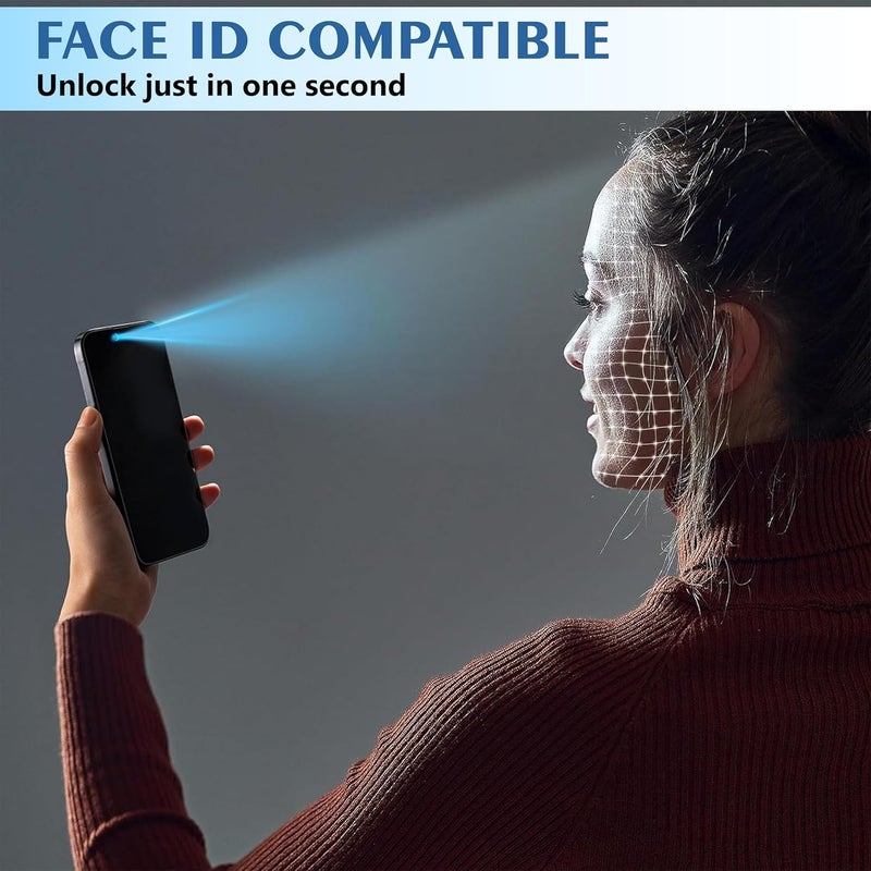 OpenTech ®️ Privacy Tempered Glass Screen Protector for iPhone 16 with Edge to Edge Coverage - Anti-Spy, Case Friendly and Bubble free installation kit - Image 5