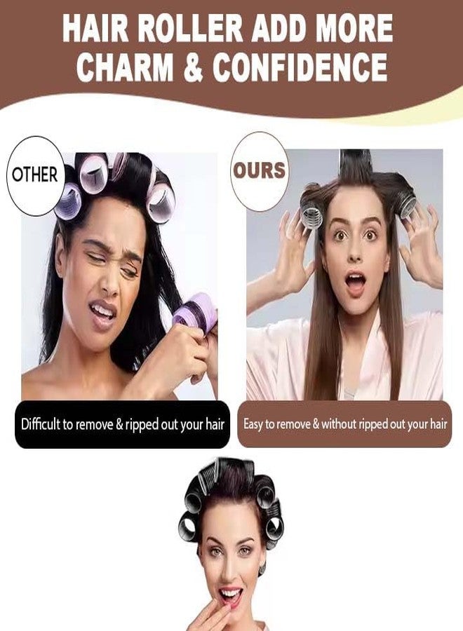بوكسو بكرات تجعيد الشعر بدون حرارة من بوكسو مع مشابك تقسيم الشعر للشعر الطويل والمتوسط والقصير (مجموعة من 12 بكرة تجعيد و9 أمشاط) عبوة واحدة - Image 5