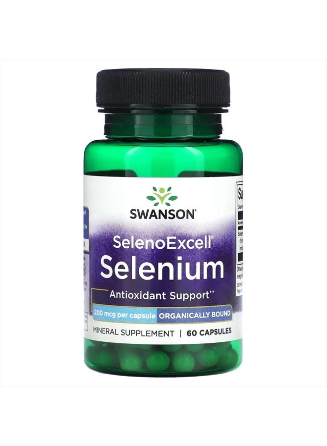SWANSON Selenoexcell Selenium 200 mcg 60 Capsules - Image 1