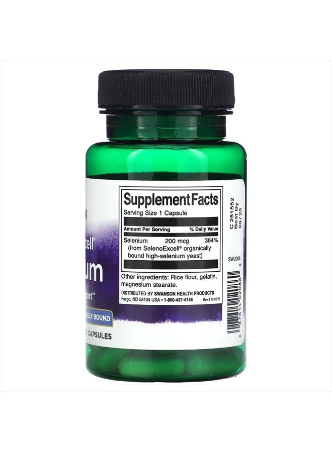 SWANSON Selenoexcell Selenium 200 mcg 60 Capsules - Image 2