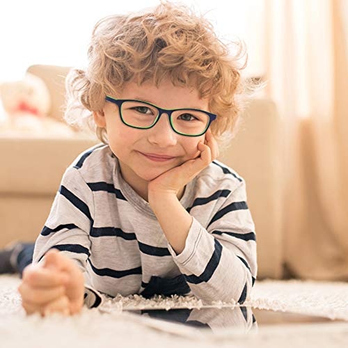 Outray Boys Girls Blue Light Blocking Glasses Anti-Blue Light Anti-Eyestrain Anti-Glare Anti UV Age 3-12 (2186c3 Purple) - Image 4