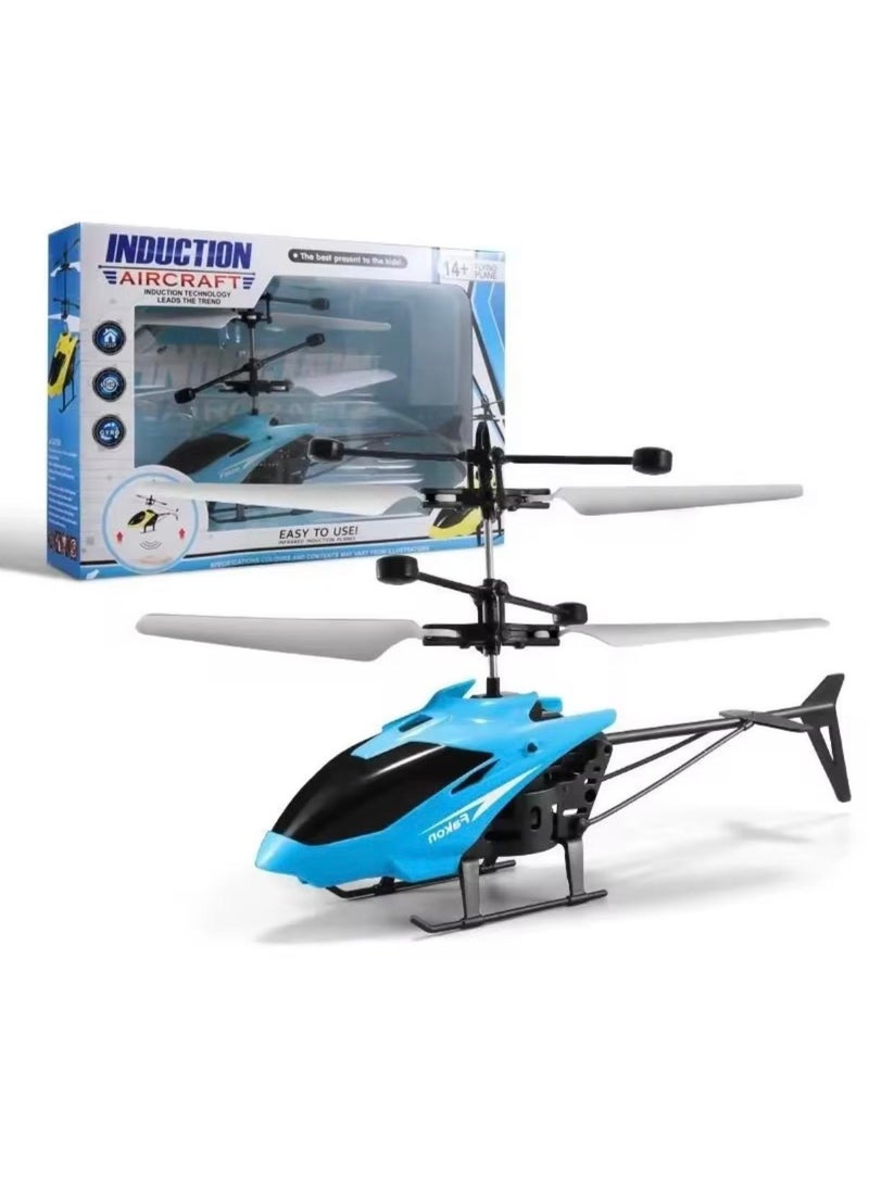 توي لاند لعبة طائرة هليكوبتر تعمل بالأشعة تحت الحمراء قابلة لإعادة الشحن مع جهاز تحكم عن بعد، وجهاز تحكم عن بعد، وشاحن USB - أزرق - Image 4