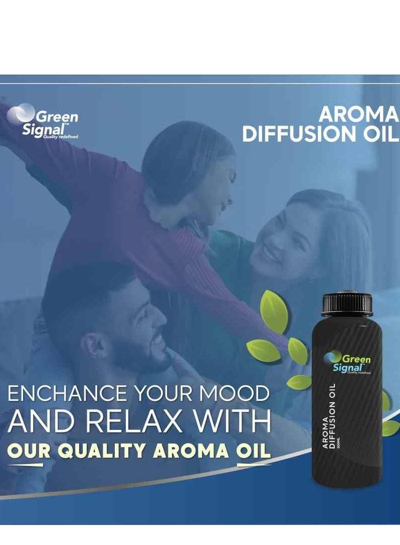 Green Signal Diffuser Aroma Oil – 500ml – Premium Gentle Fragrance Oil – Soft & Long-Lasting Scent – Compatible with All Diffuser Machines  - Image 4