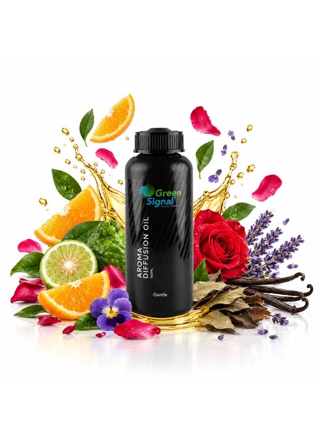 Green Signal Diffuser Aroma Oil – 500ml – Premium Gentle Fragrance Oil – Soft & Long-Lasting Scent – Compatible with All Diffuser Machines - Image 1