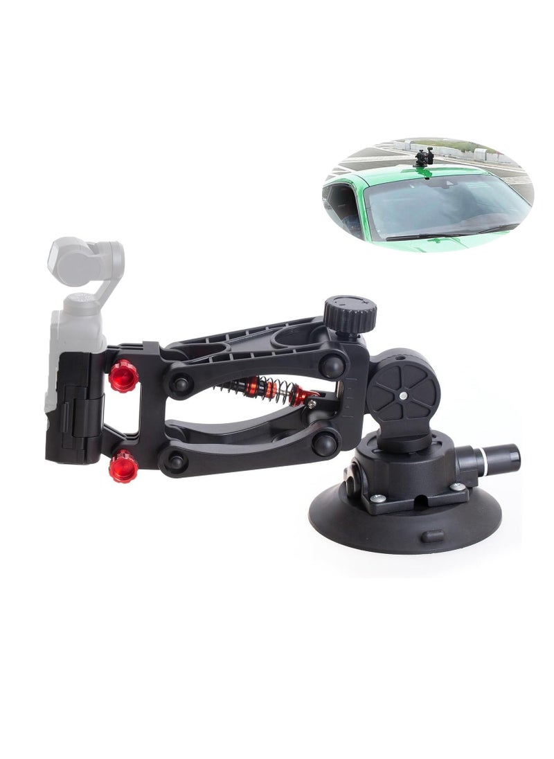 Suction Cup Car Mount for DJI Osmo Pocket 3 Stabilizer Car Mount Stabilizer Z-Axis Shock Absorber Compatible with for DJI Osmo Pocket Camera Accessories Car Mount (Black) - Image 1