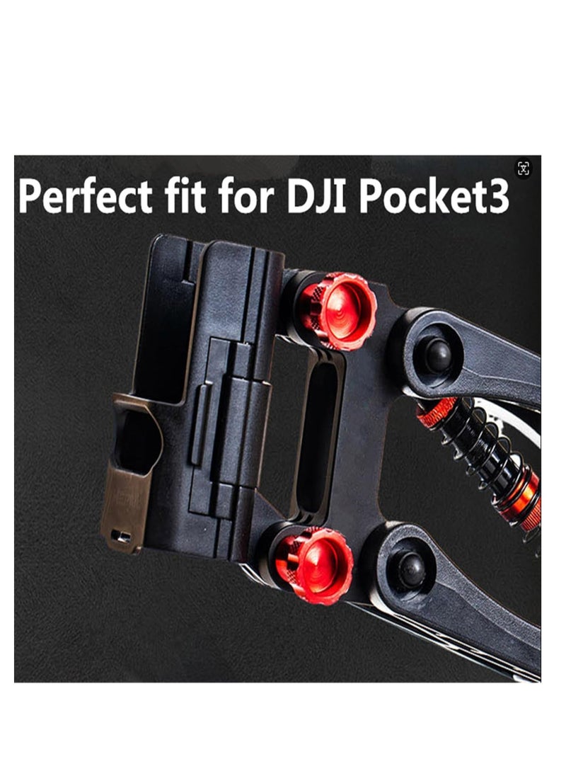 Suction Cup Car Mount for DJI Osmo Pocket 3 Stabilizer Car Mount Stabilizer Z-Axis Shock Absorber Compatible with for DJI Osmo Pocket Camera Accessories Car Mount (Black) - Image 3