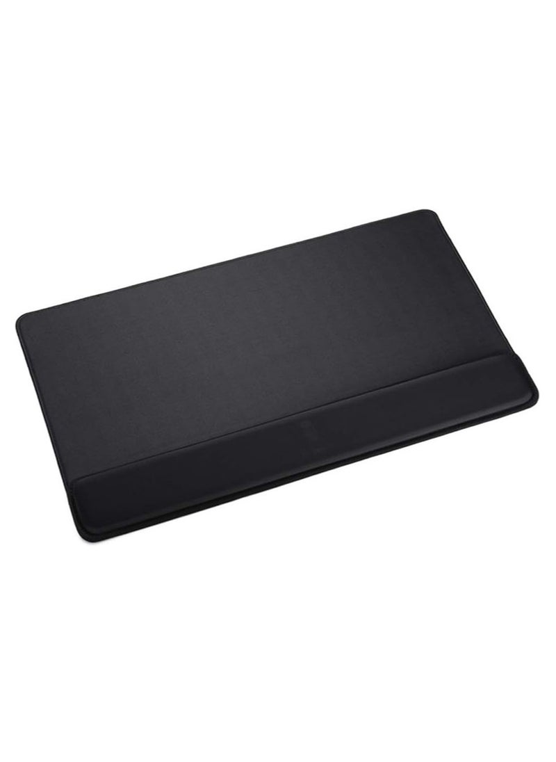 Extended 3-in-1 Keyboard N Mouse Wrist Rest Pad Memory Foam Hand Rest Support Desk Mat Gaming Pad Wrist Pillow Cushion Office&Home-Black
