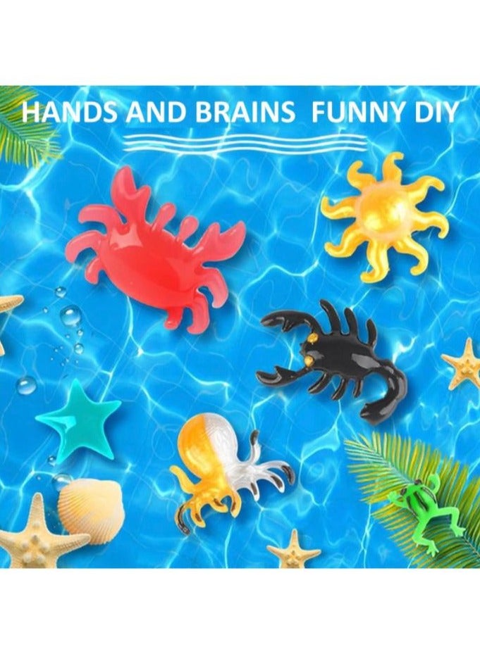 MARAH TOYS Magical 3D gel water animal coloring game for children (8 colors + 10 templates) - Image 4