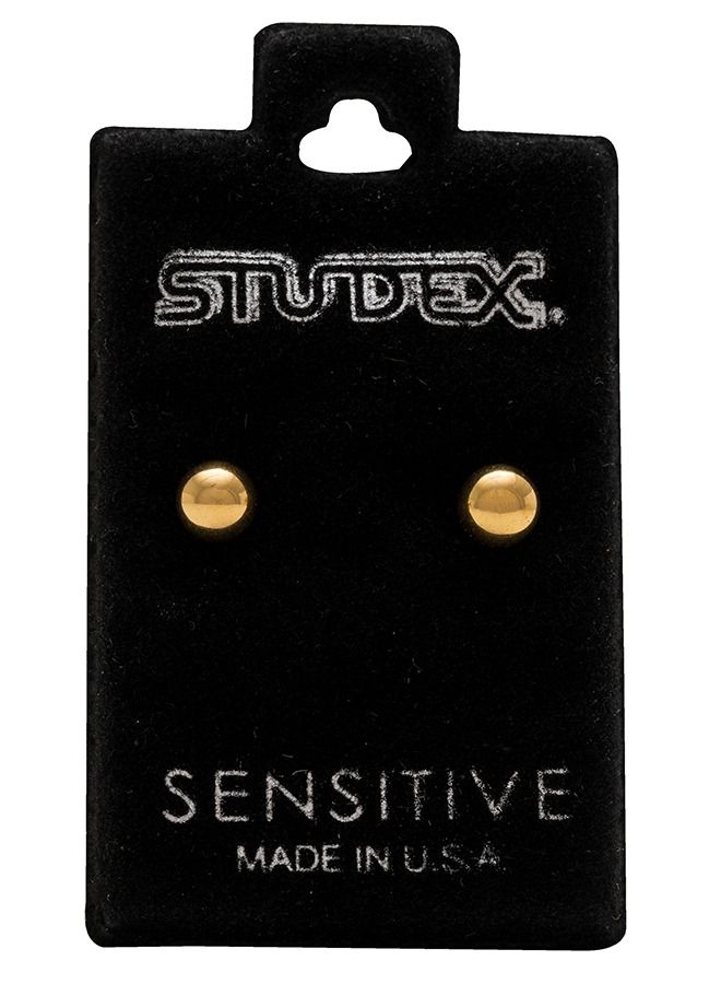 5MM Ball 24K Pure Gold Plated Ear Studs