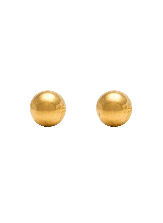 5MM Ball 24K Pure Gold Plated Ear Studs