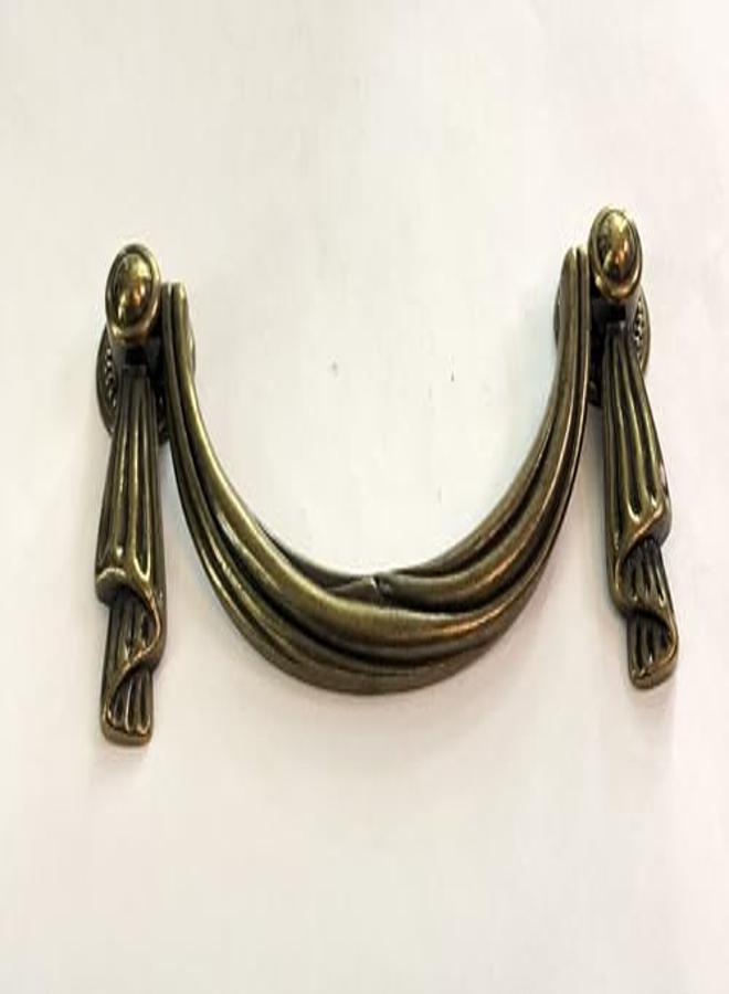 Cabinet Pendant Handle, Dark Yellow, Brass Material, Italian Made, Size 9.6 Cm, Mm 96 - Image 1