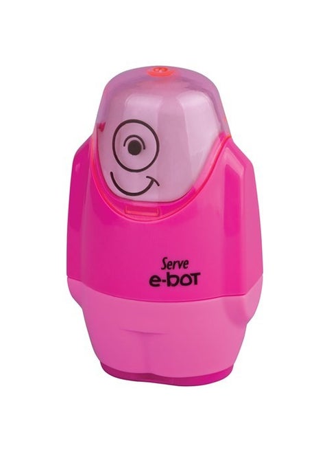 E-Bot Pencil Sharpener-Eraser Pink