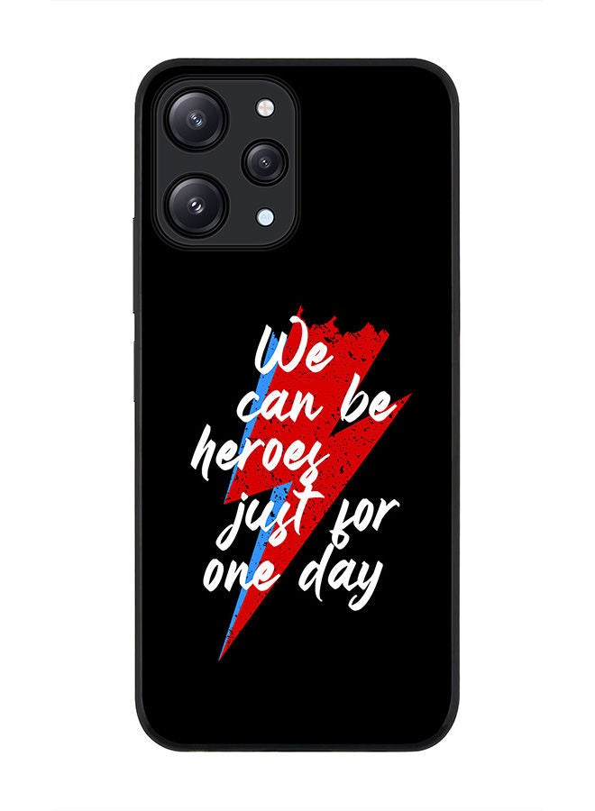 Stylizedd Rugged Black edge case for Xiaomi Redmi 12 4G, Slim fit Soft Case Flexible Rubber Edges Anti Drop TPU Gel Thin Cover -  We can be heros - Image 1