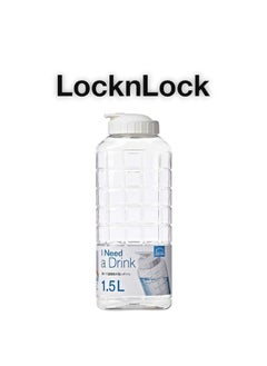 LOCK & LOCK LocknLock 1.5L Chess Water Bottle - Clear PET with Non-Slip Grip and Durable Design  - Image 1