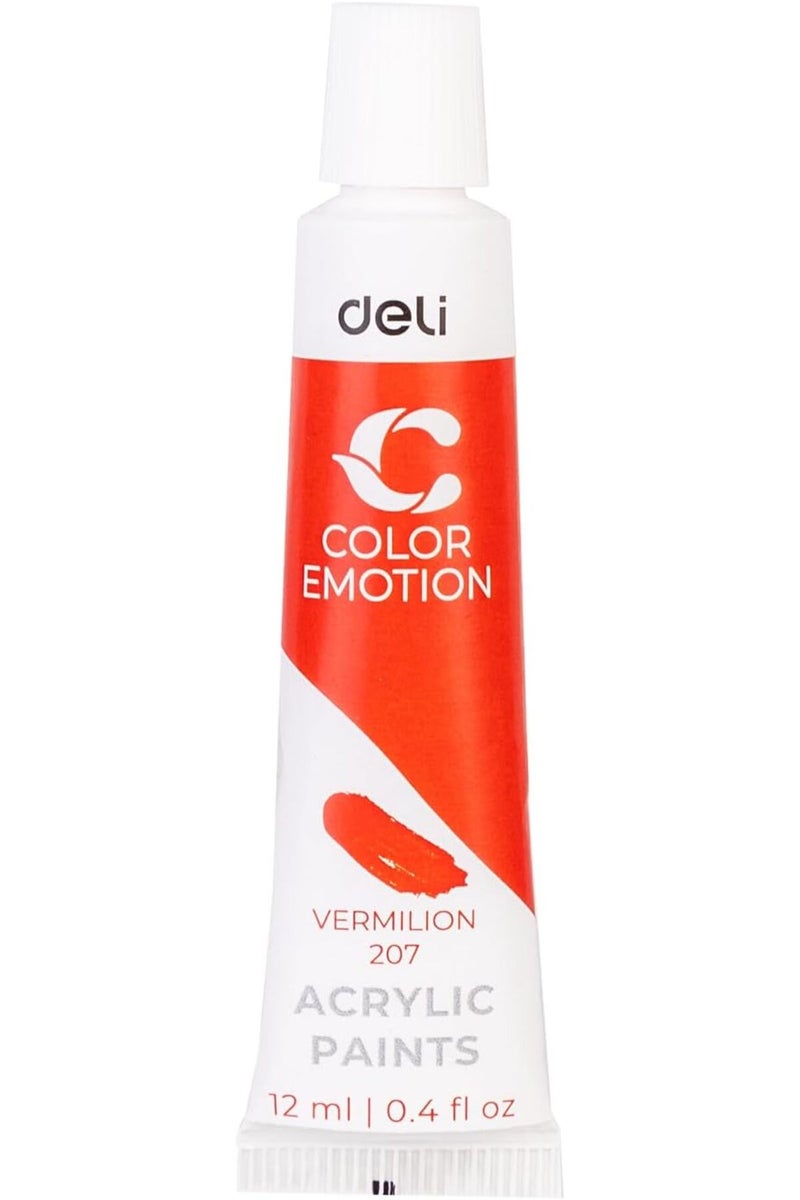 Deli EC12-12 Color Emotion Acrylic Paints 12-Pieces - Image 3