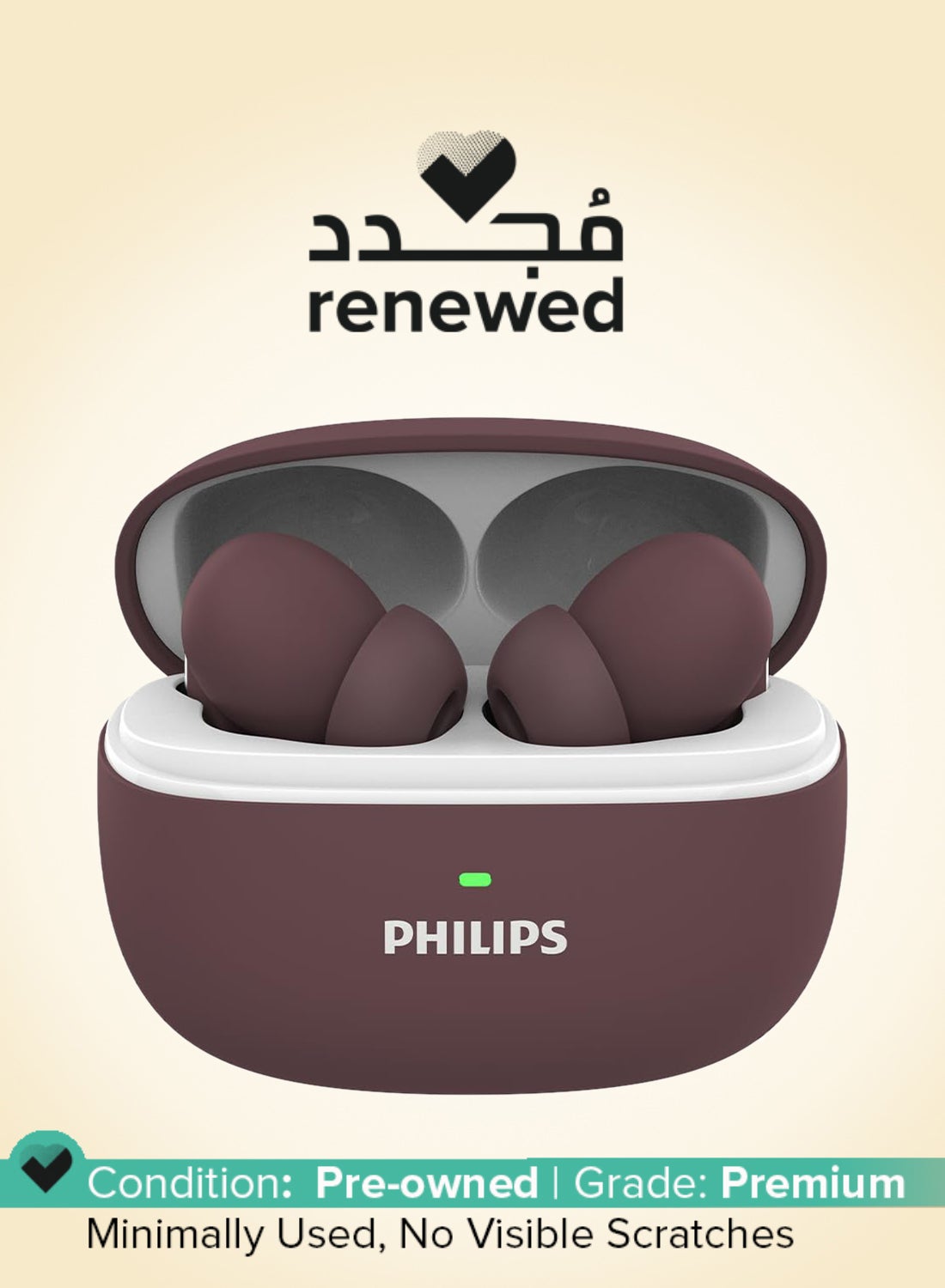 Renewed - TAT1150RD/94 Premium Wireless Earbuds with ANC,Quad Mic ENC,Up to 55 Hr Playtime,13mm Neodymium Drivers,Multipoint, ergonomically Designed,IPX5 Water Resistance, Fast Charging(Red Mahogany) RED MAHOGANY