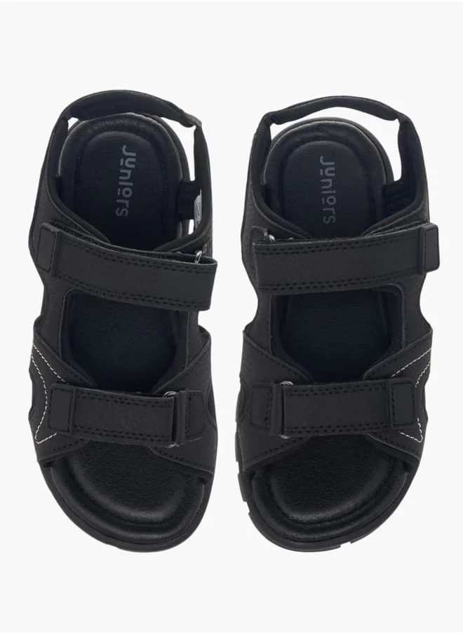 JUNIORS Boys Solid Sandals With Hook And Loop Closure