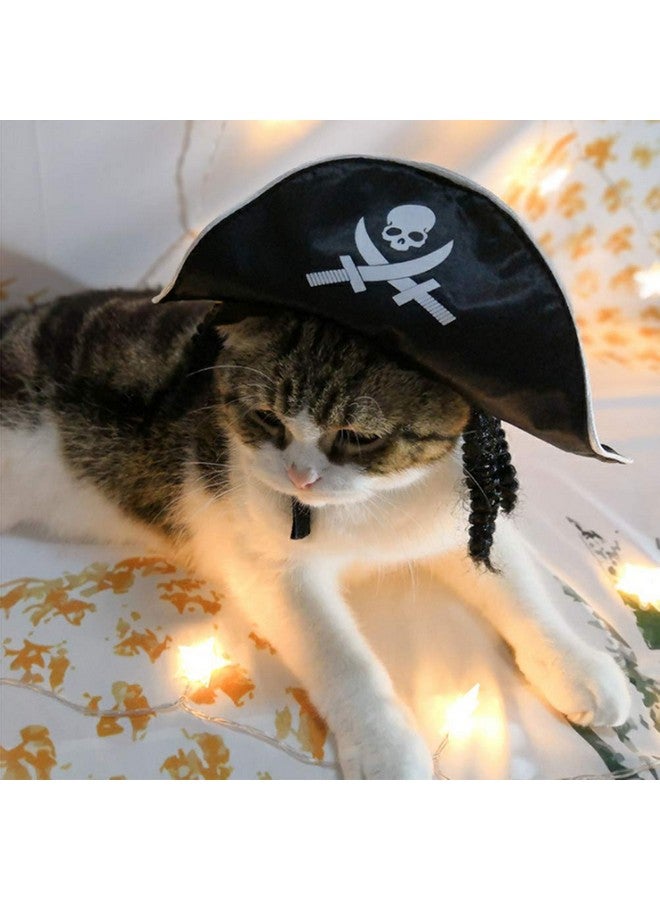 Amosfun Pet Pirate Hat Dog Cat Captain Cap Halloween Pirate Cosplay Costume Halloween Party Hat Dress Up Costume Accessories - Image 5