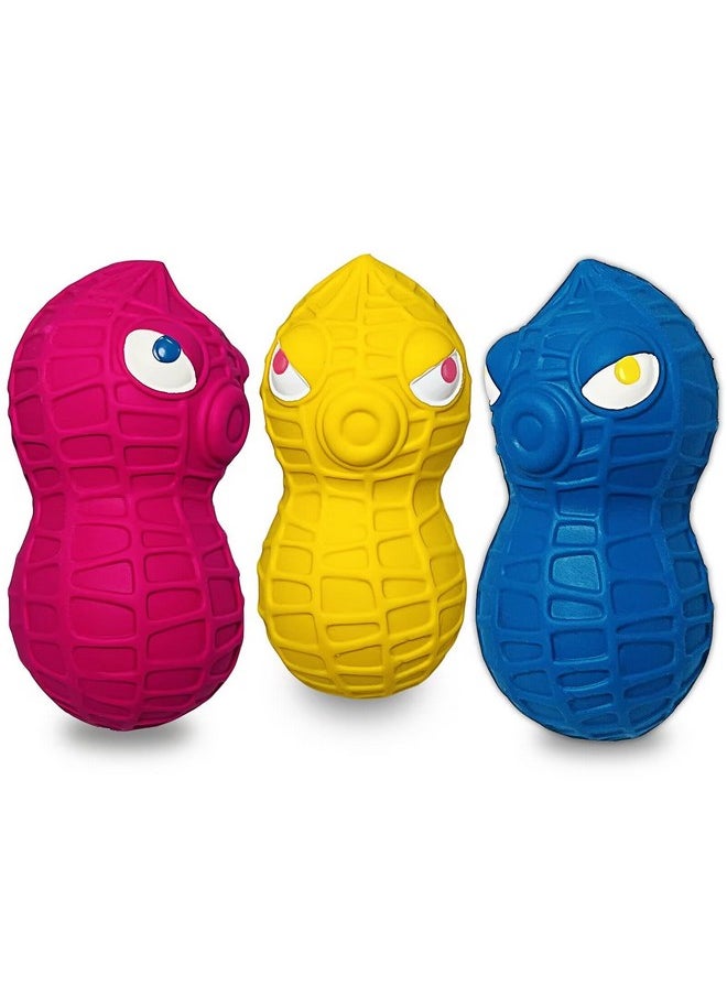 Holysteed HOLYSTEED Squeaky Dog Toys for Medium Dogs Toys Squeaky - Latex Dog Squeaky Toys, Cute Peanut Dog Toys for Large Dogs, Medium Breeds 3pcs  - Image 1