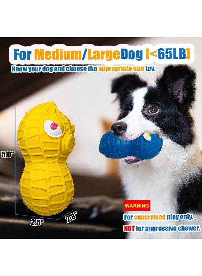 Holysteed HOLYSTEED Squeaky Dog Toys for Medium Dogs Toys Squeaky - Latex Dog Squeaky Toys, Cute Peanut Dog Toys for Large Dogs, Medium Breeds 3pcs  - Image 2