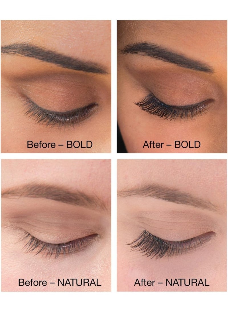 Magnetic eyelash set - natural and attractive look - glue-free and reusable - includes 3 pairs with applicator and storage case - Image 3