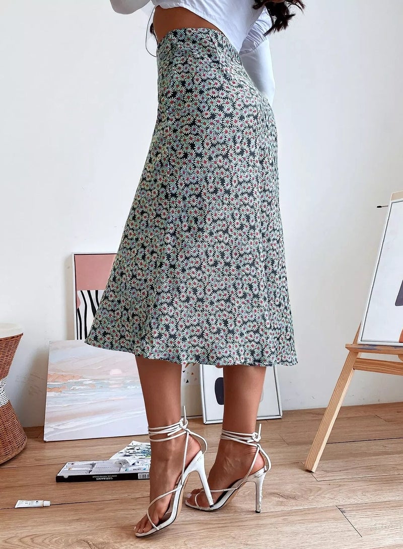 Daisy Floral A-line Skirt - Image 5