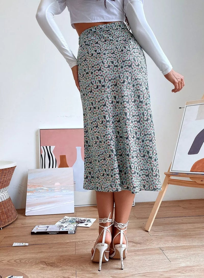 Daisy Floral A-line Skirt - Image 2