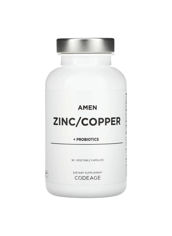 Codeage Amen, Zinc/Copper + Probiotics, 90 Vegetable Capsules  - Image 1