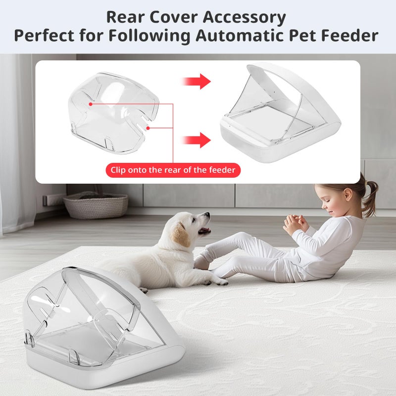 Baofum Rear Cover for Automatic Microchip Cat Pet Feeder - Prevents Persistent Pet from Getting Food from The Back of The Feeder - Image 4