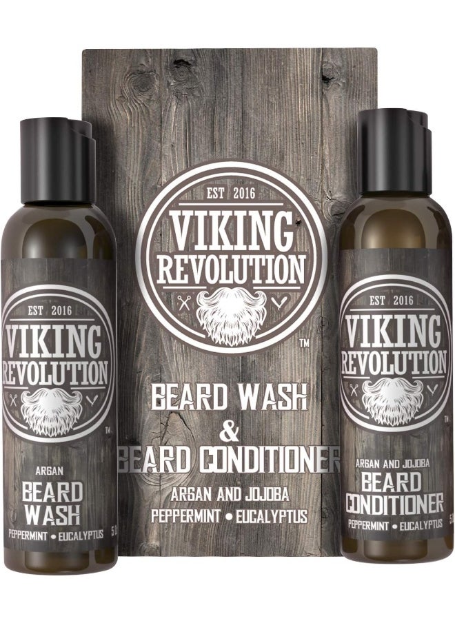 Viking Revolution - Beard Wash & Beard Conditioner Set W/Argan & Jojoba Oils - Image 1