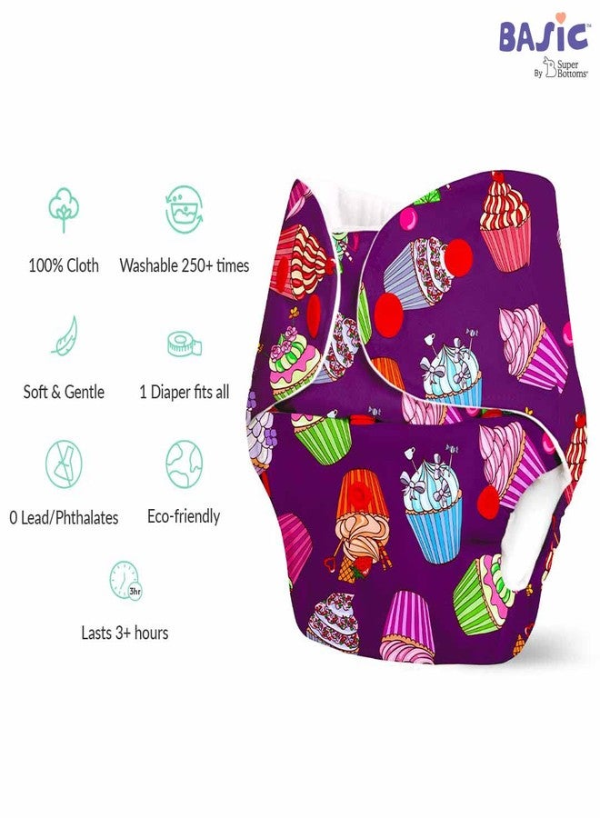 Superbottoms Basic Leakage-proof advanced cloth diapers for babies, High Absorbent 100% cotton 1 reusable diaper without soaker, washable cloth diaper 3M -3Years Adjustable, Reduces Rash - Image 5