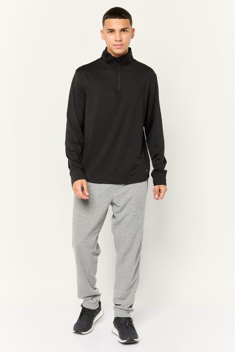 MOTION Men Sportswear Fit Long Sleeve Outdoor Sweatshirt, Black  - Image 2