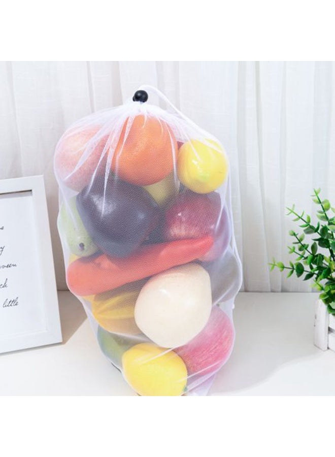 20 قطعة من أكياس المنتجات القابلة لإعادة الاستخدام كيس شبكي قابل لإعادة الاستخدام، أكياس تخزين ألعاب مع رباط قابل للغسل 5 كبير 8 متوسط 7 صغير - Image 4