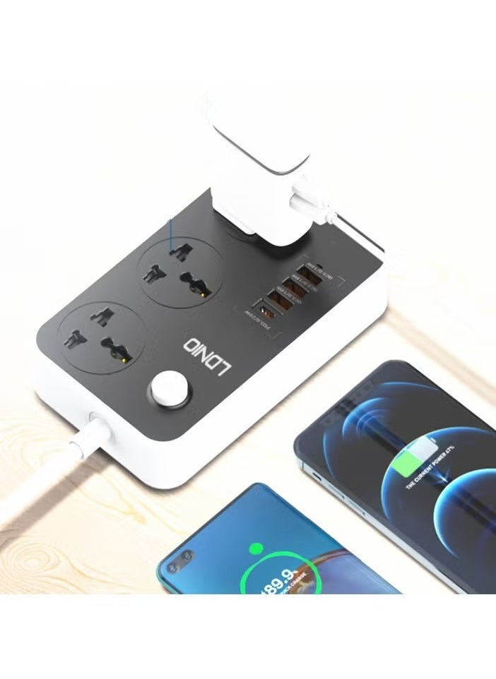 JAJEEK A2423C High-Quality EU Plug Fast Charger with LED Dual Port (Type-C & USB), 20W Fast Charging, Includes Type-C to Type-C Charging Cable – White, Compact Power Adapter for Smartphones and Tablets - Image 2