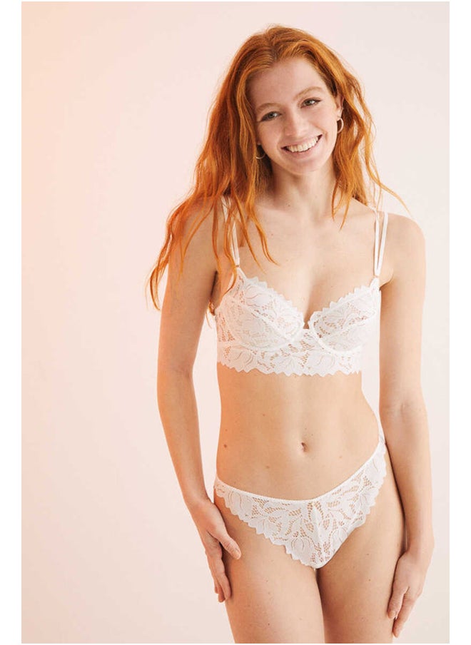 women'secret - Guipure lace classic briefs - Image 1