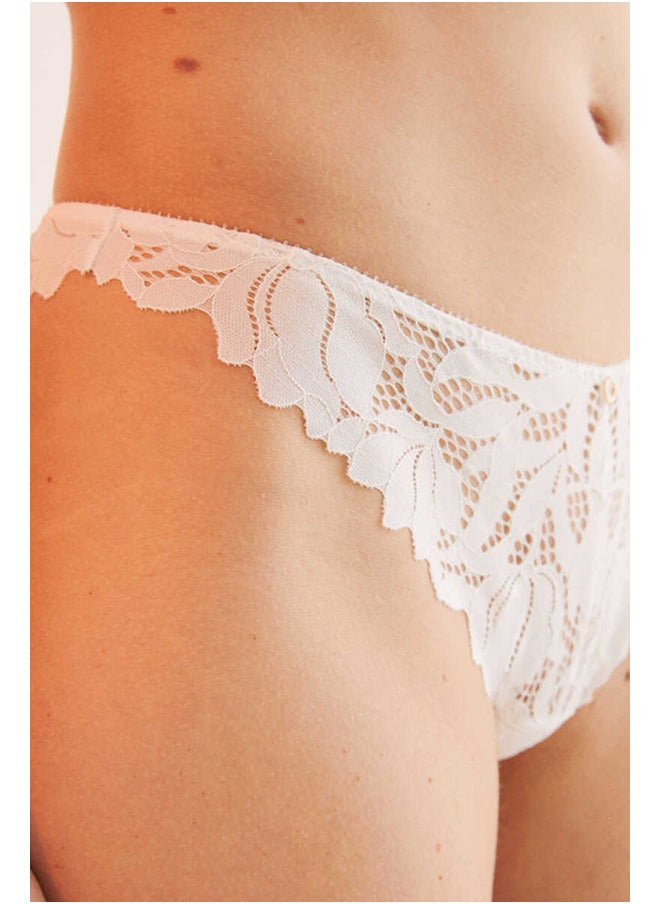 women'secret - Guipure lace classic briefs - Image 1