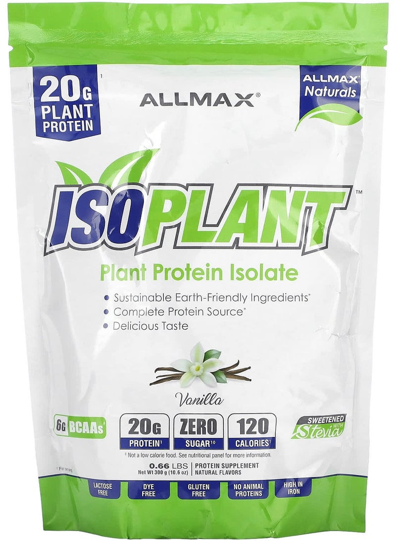 Allmax ISOPLANT, Plant Protein Isolate, Vanilla, 10.6 oz (300 g)