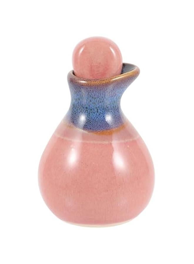 Ceramic Essential Oil Diffuser (30ml, Red), Japanese Style Porcelain Soy Sauce Bottle, Olive Oil Vinegar Dispenser, Cosmetic Storage, Home Scent Diffuser  - Image 1