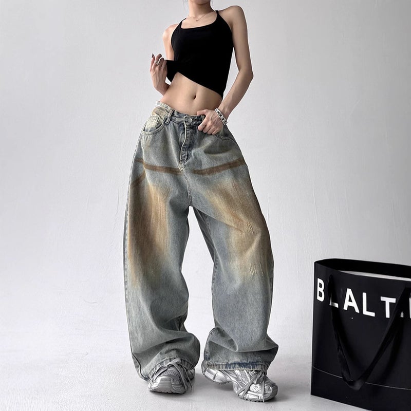 Unisex Classic Denim Jeans Loose Fit Daily Outdoor Wear - Image 3