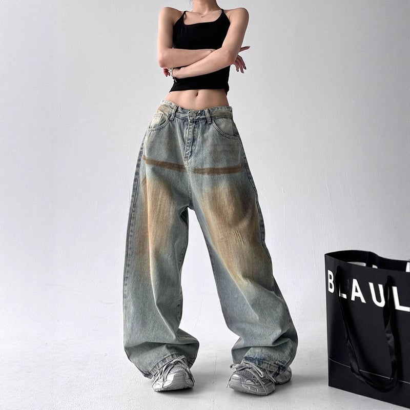 Unisex Classic Denim Jeans Loose Fit Daily Outdoor Wear - Image 2