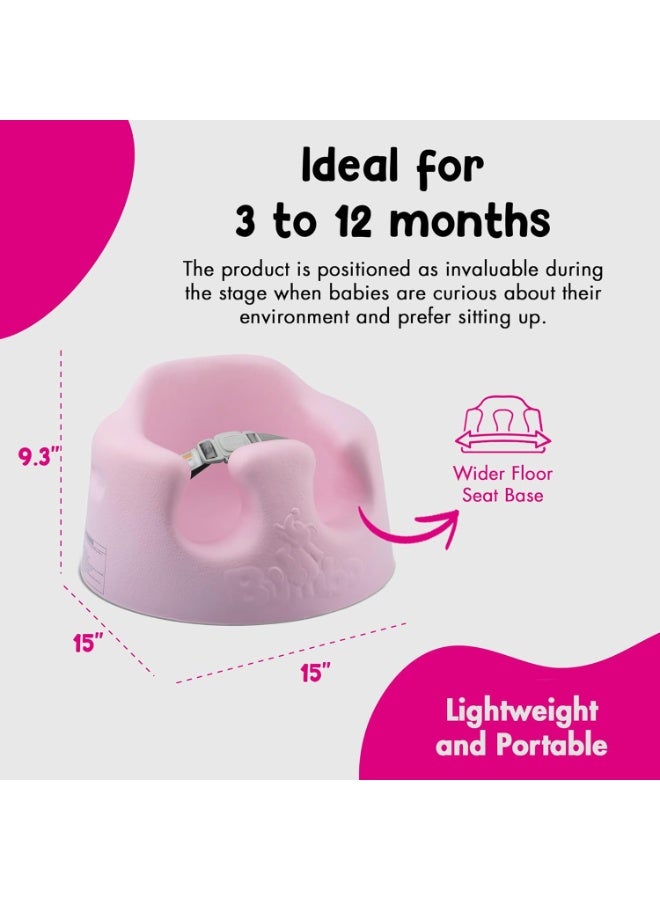 Bumbo – Floor Seat 3-Point Safety Harnesses-Cradle Pink | Easy to Clean | Super Soft Comfort | Contoured for Ultimate Support | ideal for ages 3-12months+ - Image 5