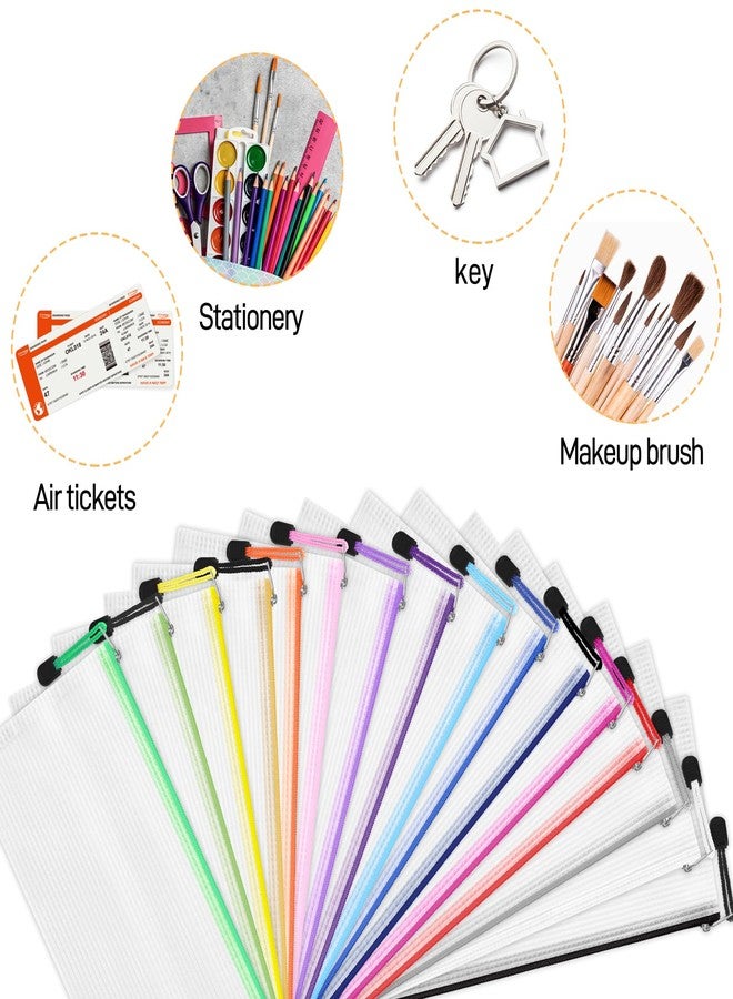 EOOUT 72pcs Small Mesh Zipper Pouch, Bulk Mesh Zipper Bags, 16 Colors, 9.5×4.5 Inches, for Bills, Cash, Cosmetics, Travel Storage, School and Office Supplies Organization - Image 4