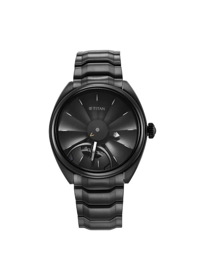 تيتان Men's Stainless Steel Analog Watch 10011NM01 - 43 mm
