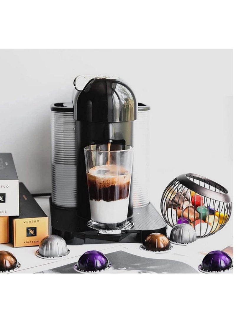 Large Capacity Coffee Pod Stand Space-Saving Organizer for Coffee Capsules Fruit Perfect for Coffee Bars Home Office Kitchen Use- 21 x 19 cm - Image 4