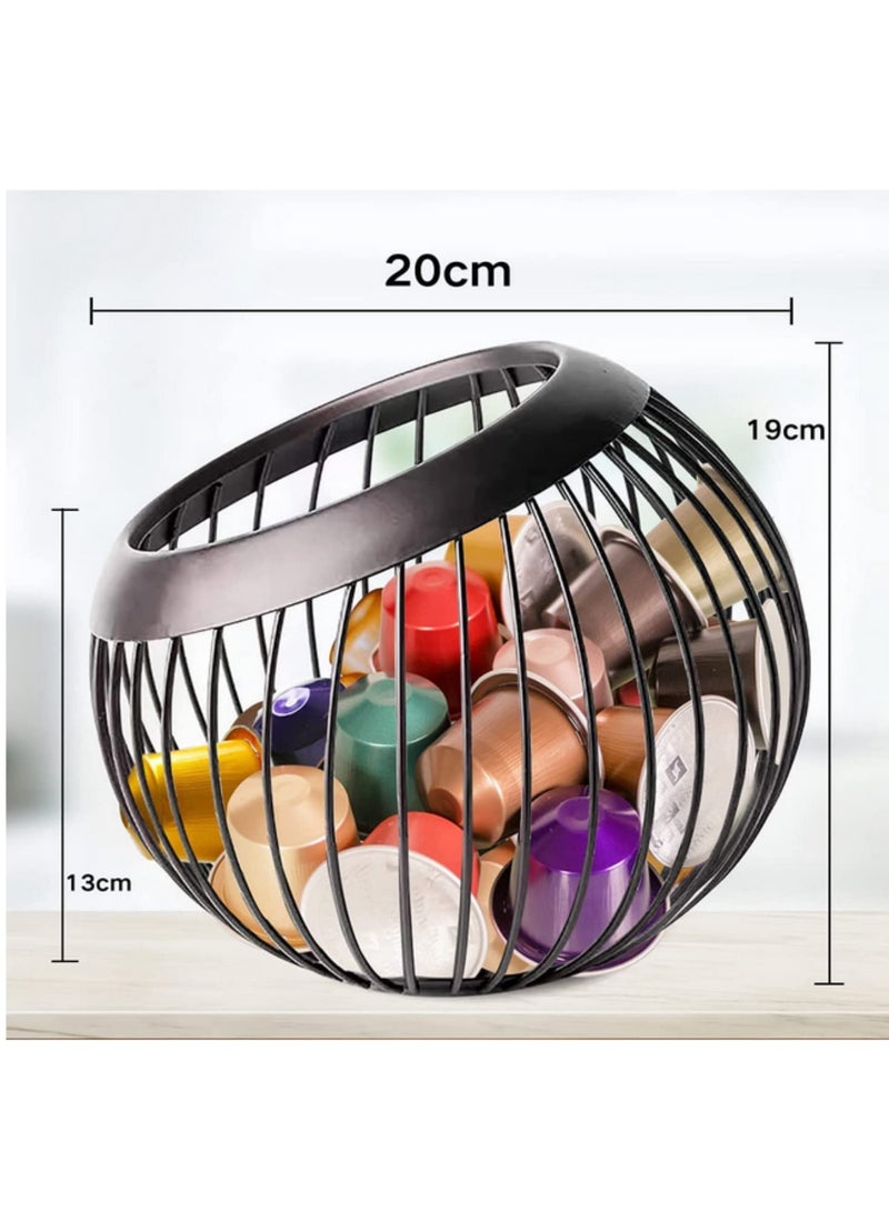 Large Capacity Coffee Pod Stand Space-Saving Organizer for Coffee Capsules Fruit Perfect for Coffee Bars Home Office Kitchen Use- 21 x 19 cm - Image 2