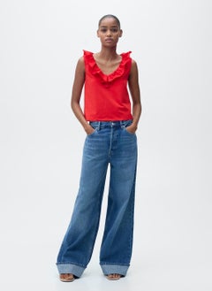 MANGO Cotton Top With Ruffles  - Image 4