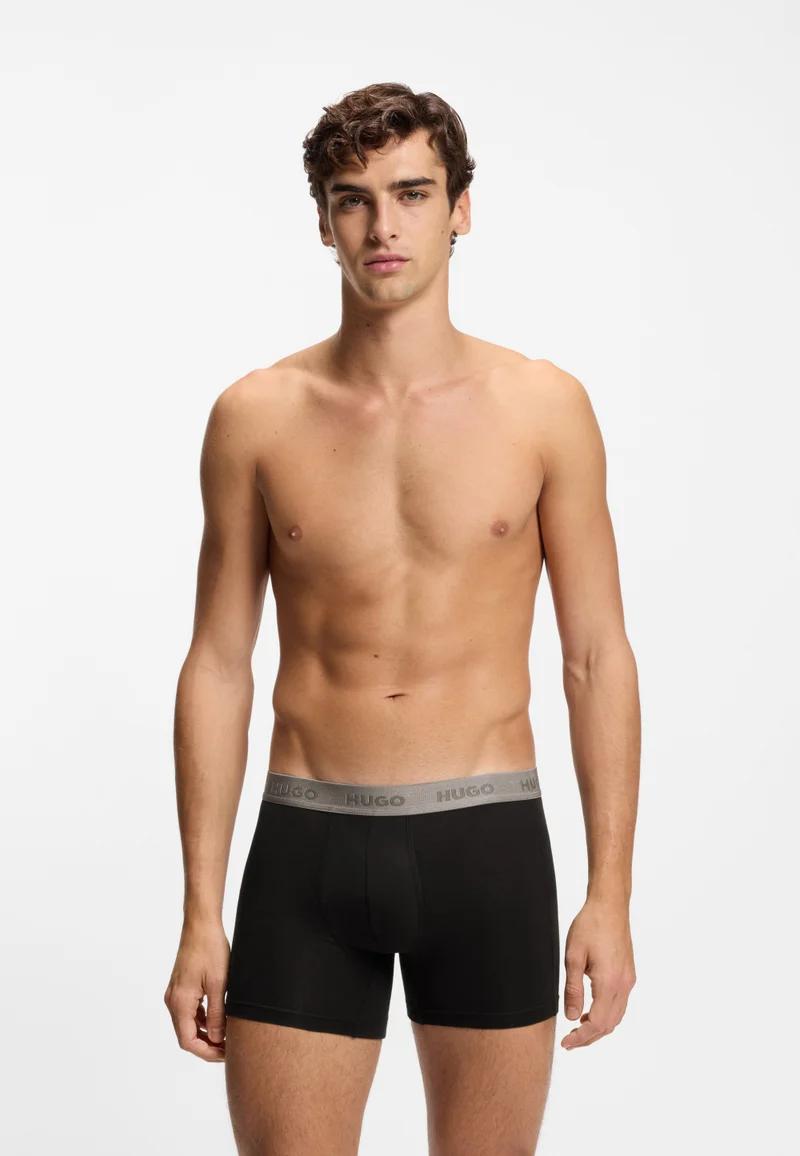 هوجو ثلاث قطع بوكسر بريفز قطن مطاطي